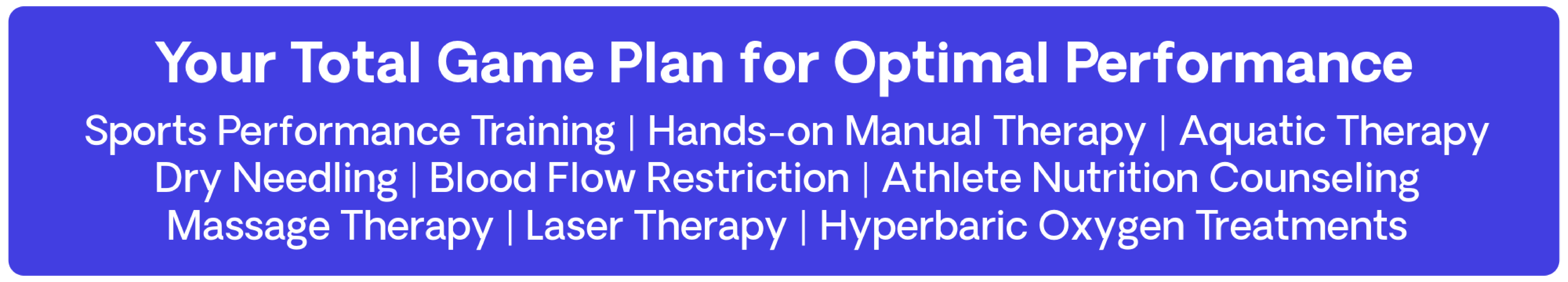Blue graphic with a list of rehab services offered by VSI Physical Therapy 