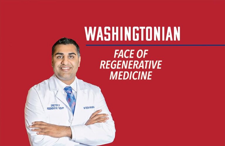 Dr. Bharara Named The Face Of Regenerative Medicine 2020 By Washingtonian Magazine