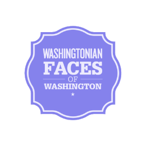 blue logo for washingtonian faces