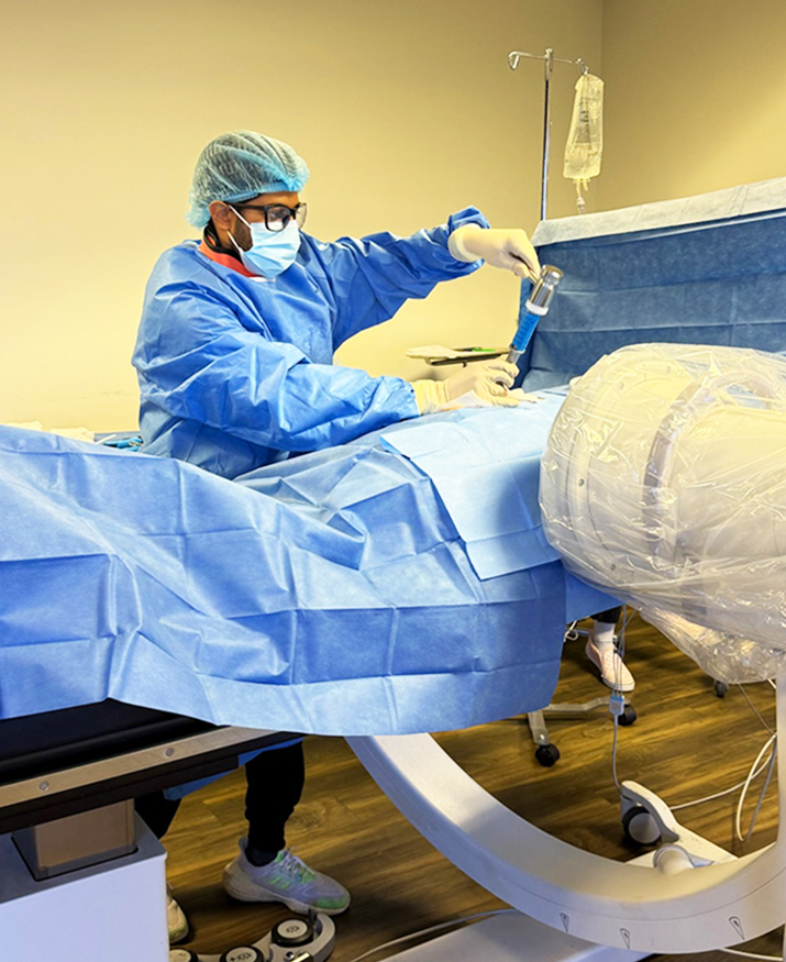 doctor performing sij fusion