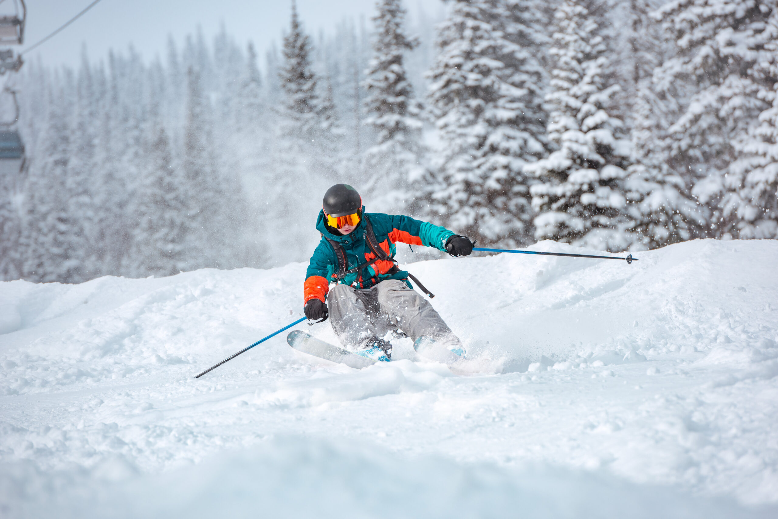 Skier on a slope
