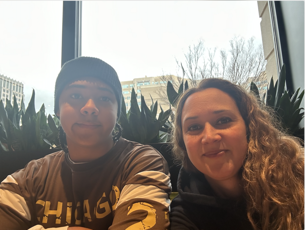 kellie and son day after diagnostics
