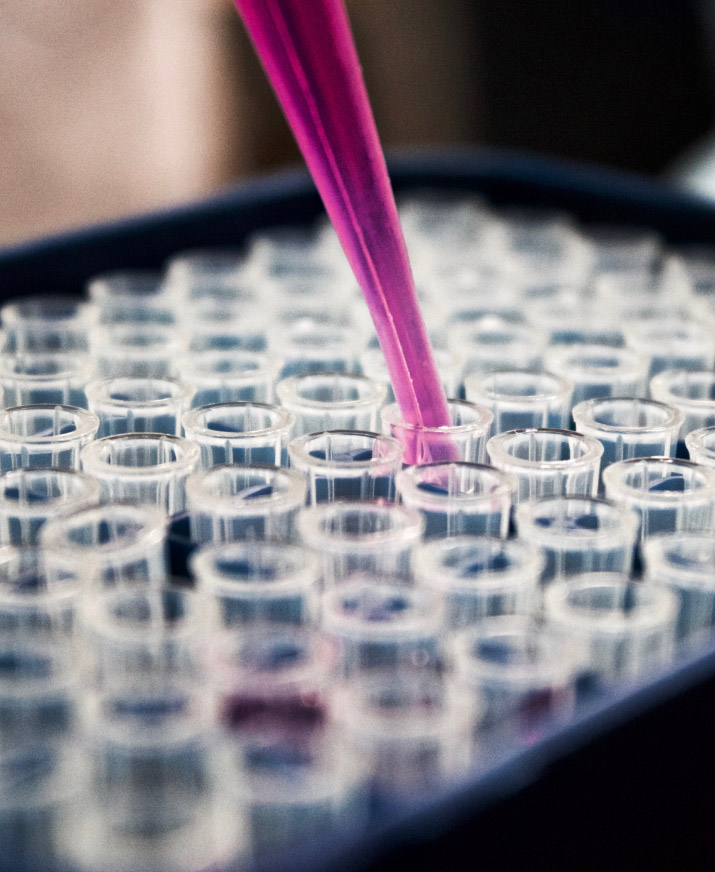 solutions being pipetted into various test tubes