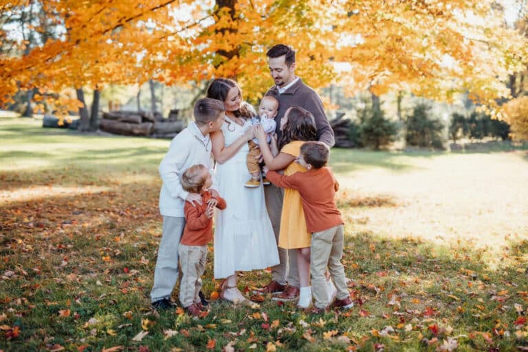 Whitaker family with kids