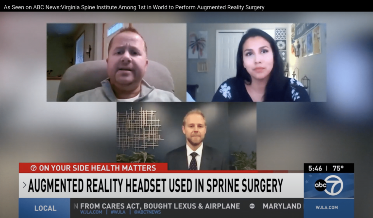 News segment on augmented reality used in spine surgery