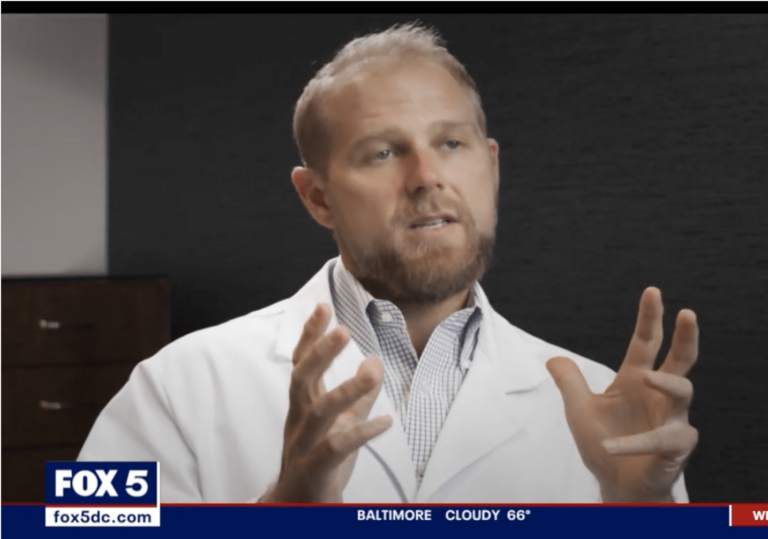 Spine surgeon speaking on Fox5