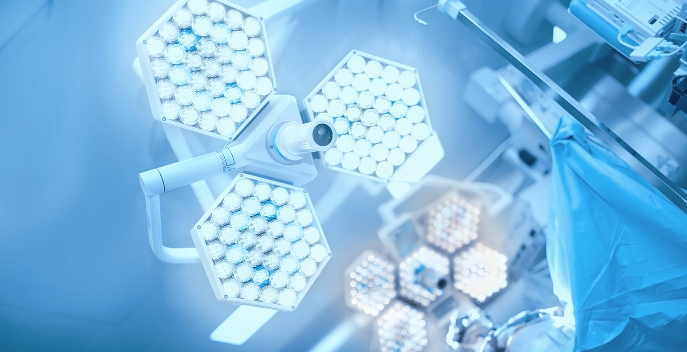 surgical light in the operating room
