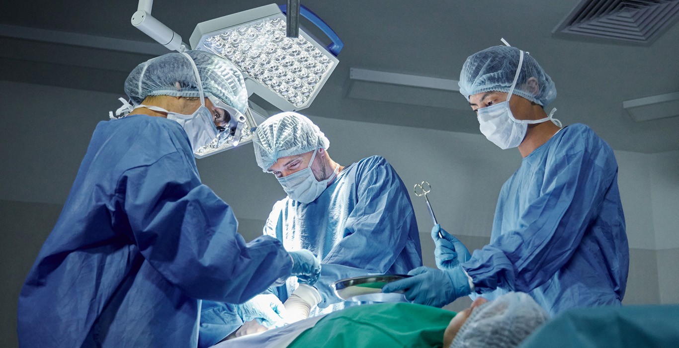 teamwork, healthcare and doctors working on a spine surgery