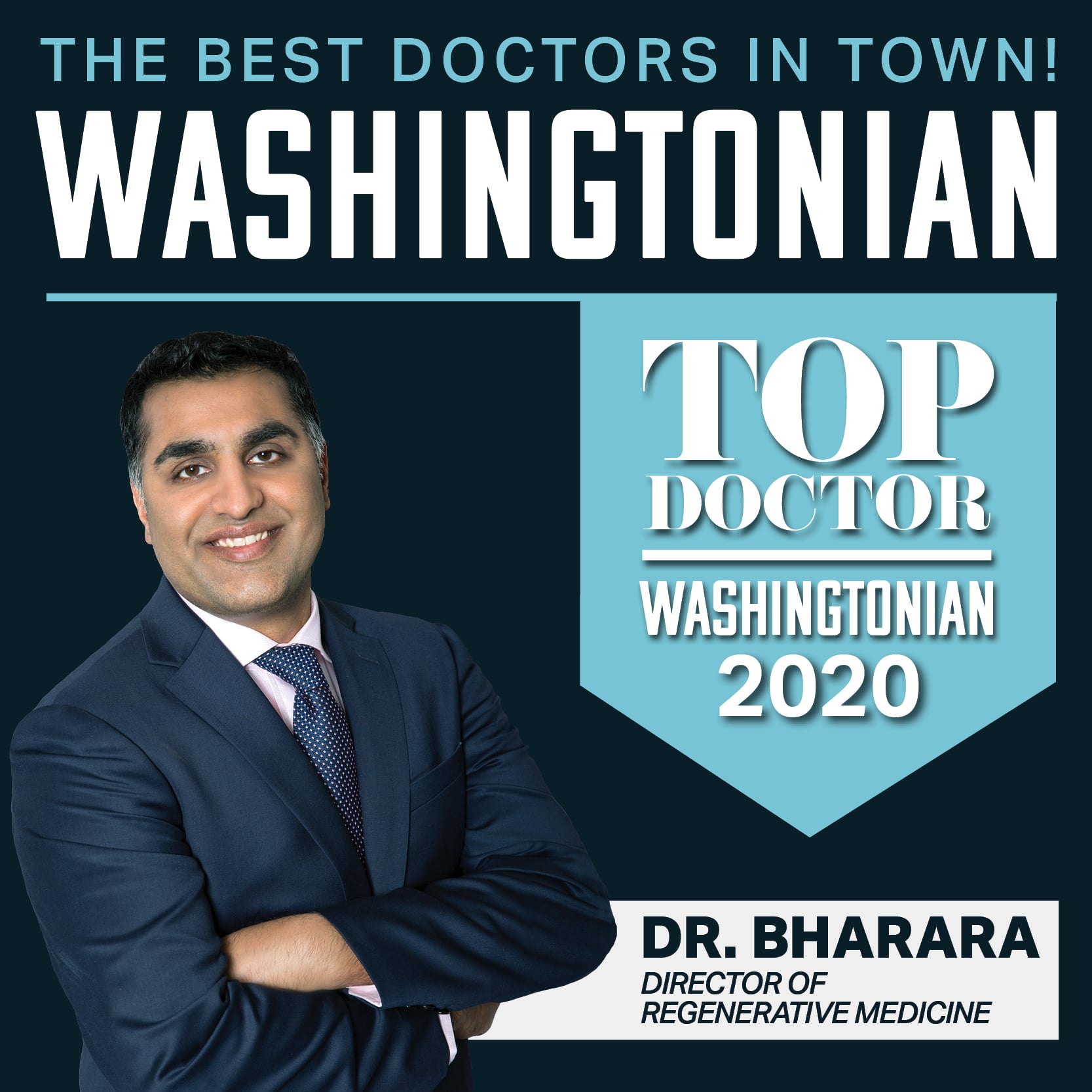 Dr. Bharara Washingtonian Top Doctor Graphic