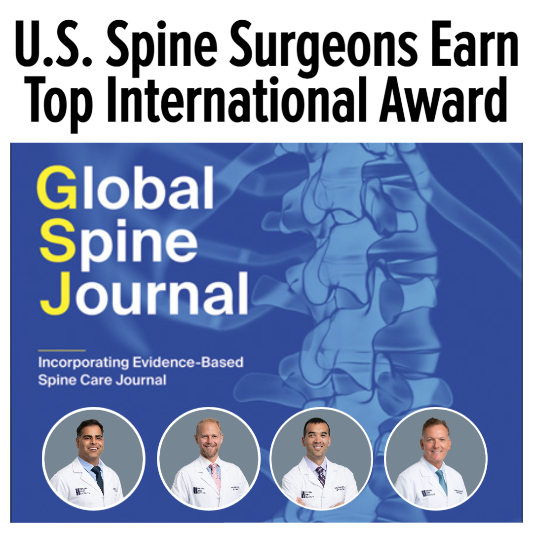 U.S. Spine Surgeons Earn Top International Award VSI Virginia Spine