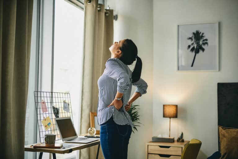 working at home can be a real pain in the back
