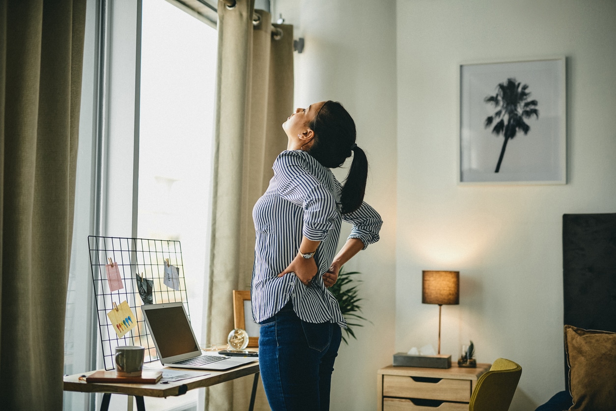 working at home can be a real pain in the back