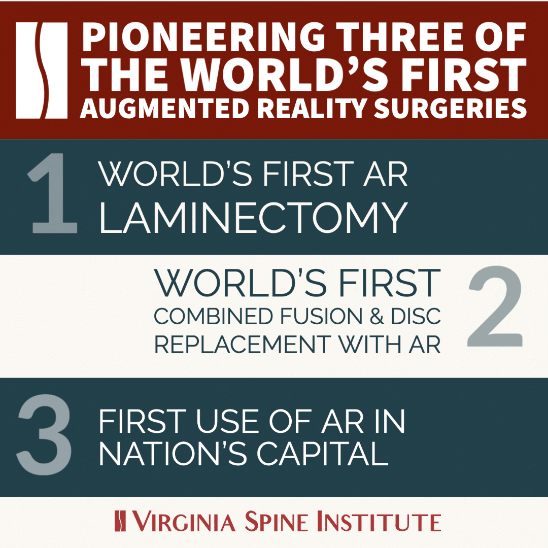 Augmented Reality firsts from VSI surgeons graphic